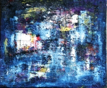 89   FRONT DE MER LA NUIT  2011  HUILE SUR TOILE  50 x 60